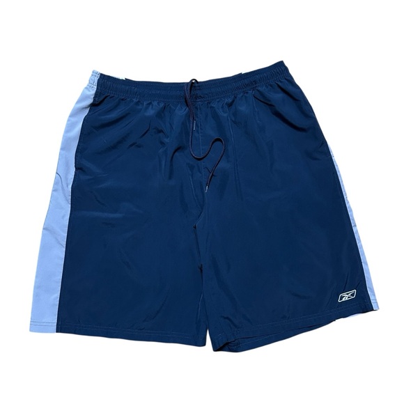 Vintage Y2K Reebok Small Logo Lightweight Blue Grey Shorts Size 2XL